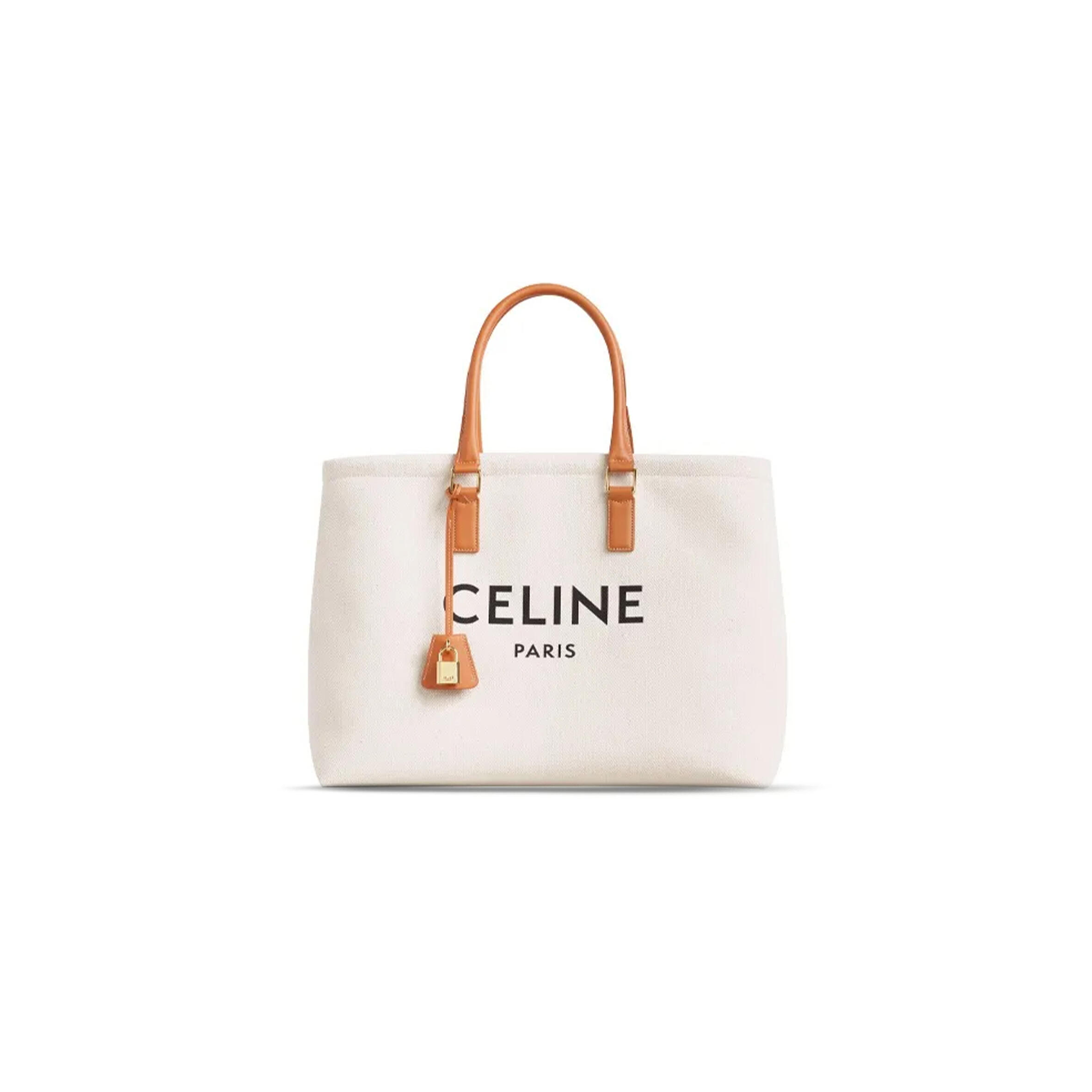 Ce**e tote in horizontal cabas gold buckle printed patch calfskin 190062bnz (44*32*16cm)